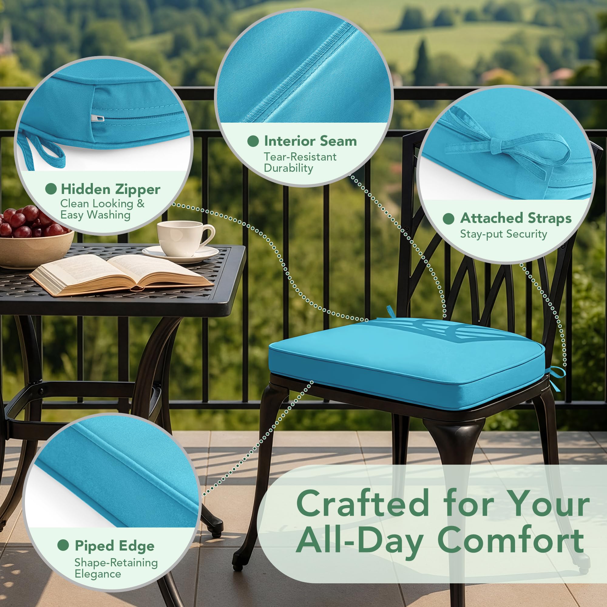 Close-up of Summsun chair cushion fabric texture