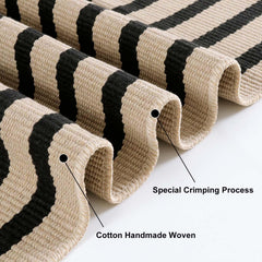 Close-up of Sungea cotton woven door mat texture