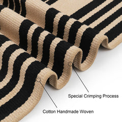 Close-up of Sungea Striped Outdoor Rug texture and weave