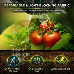 Close-up of Sunifier weed barrier fabric texture