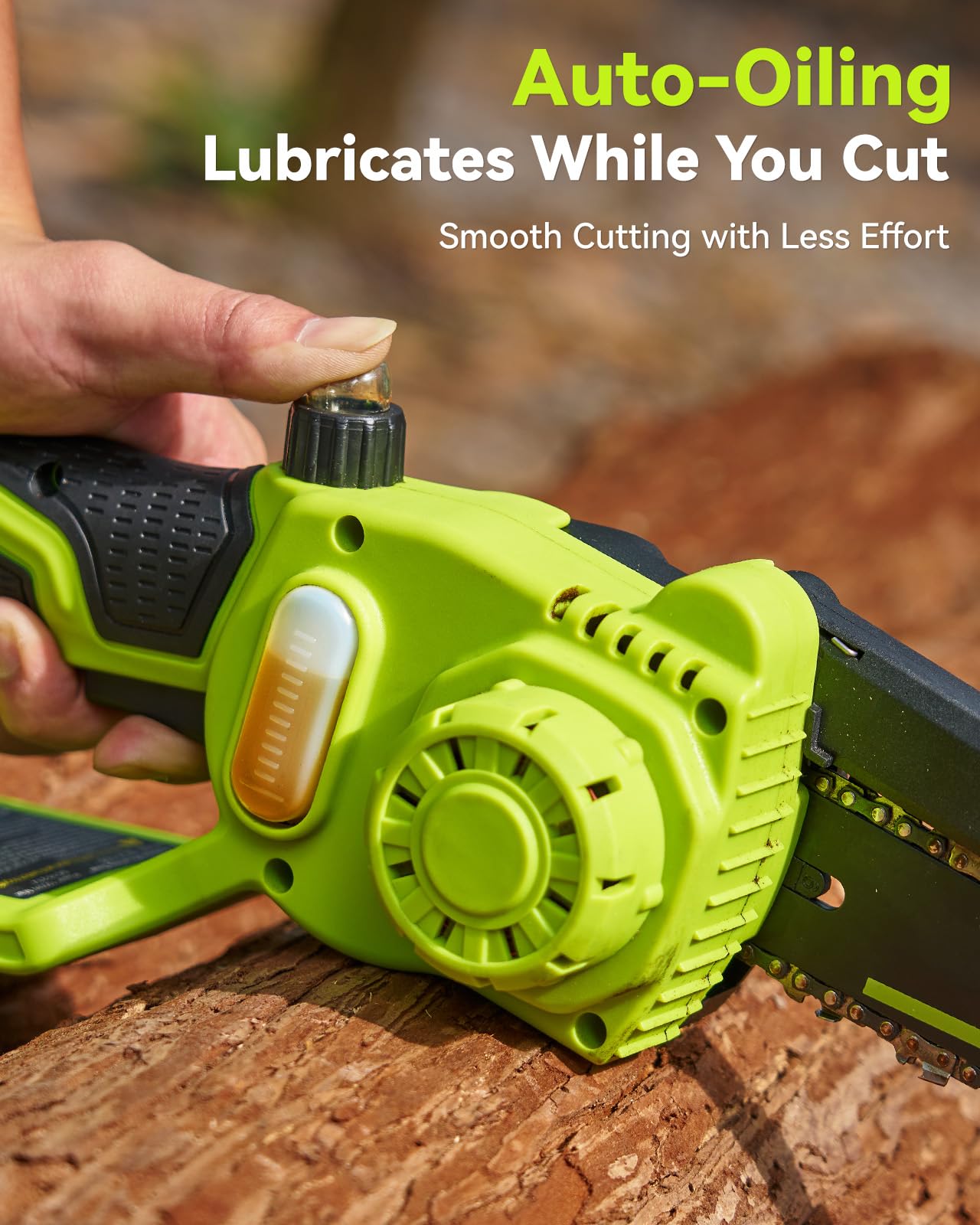 Close-up of Supstable Mini Chainsaw's brushless motor