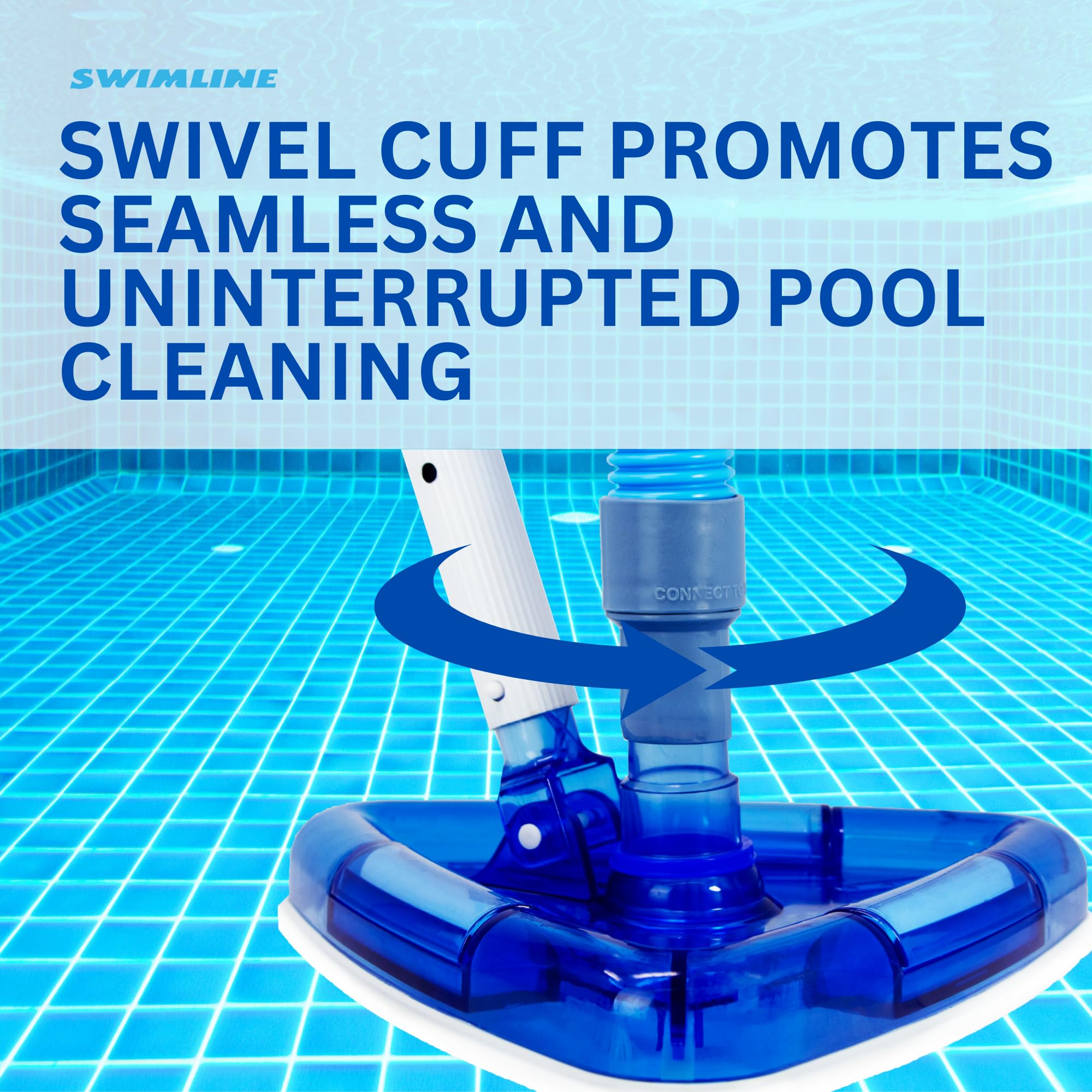 Close-up of Swimline Vacuum Hose swivel cuff design