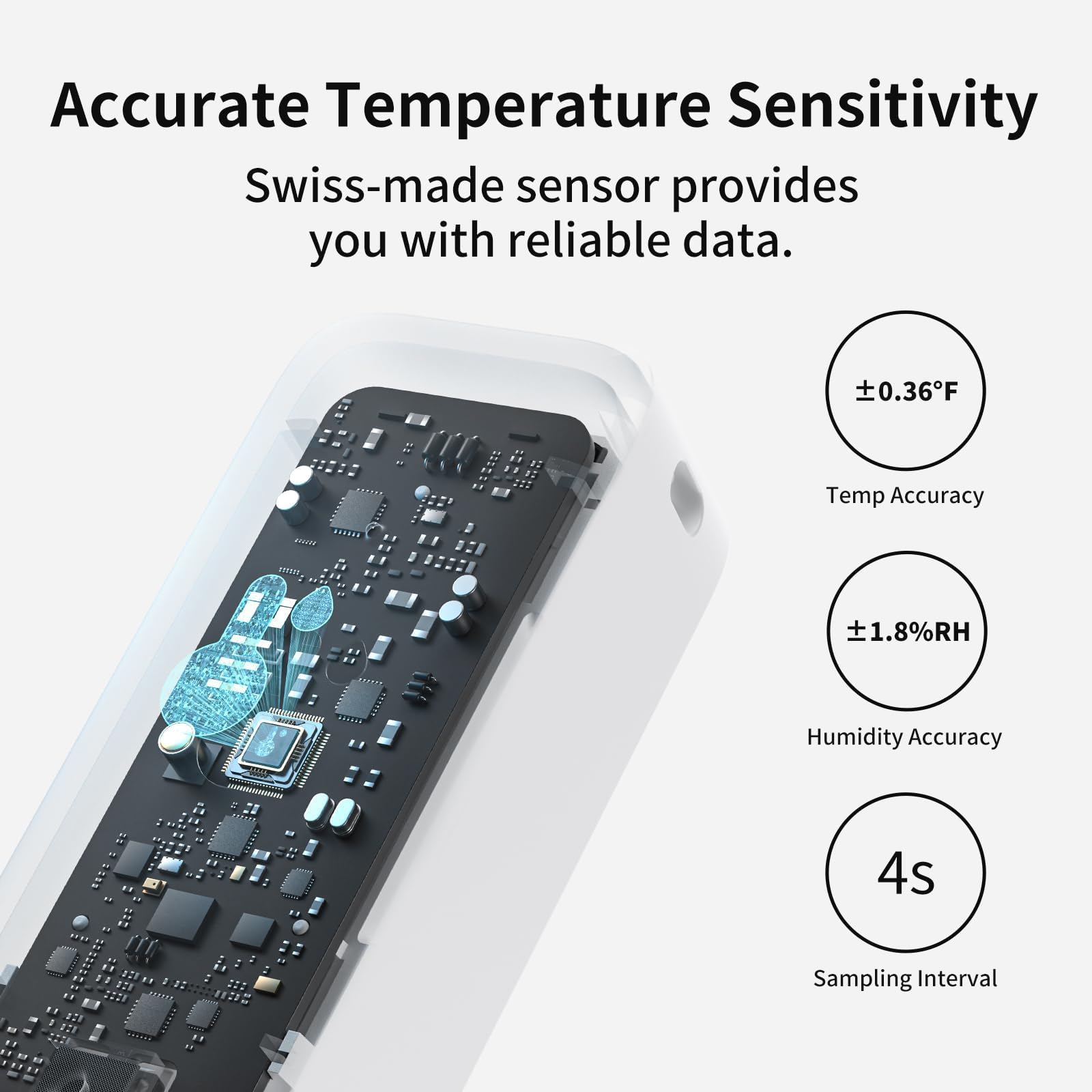 Close-up of SwitchBot thermometer display