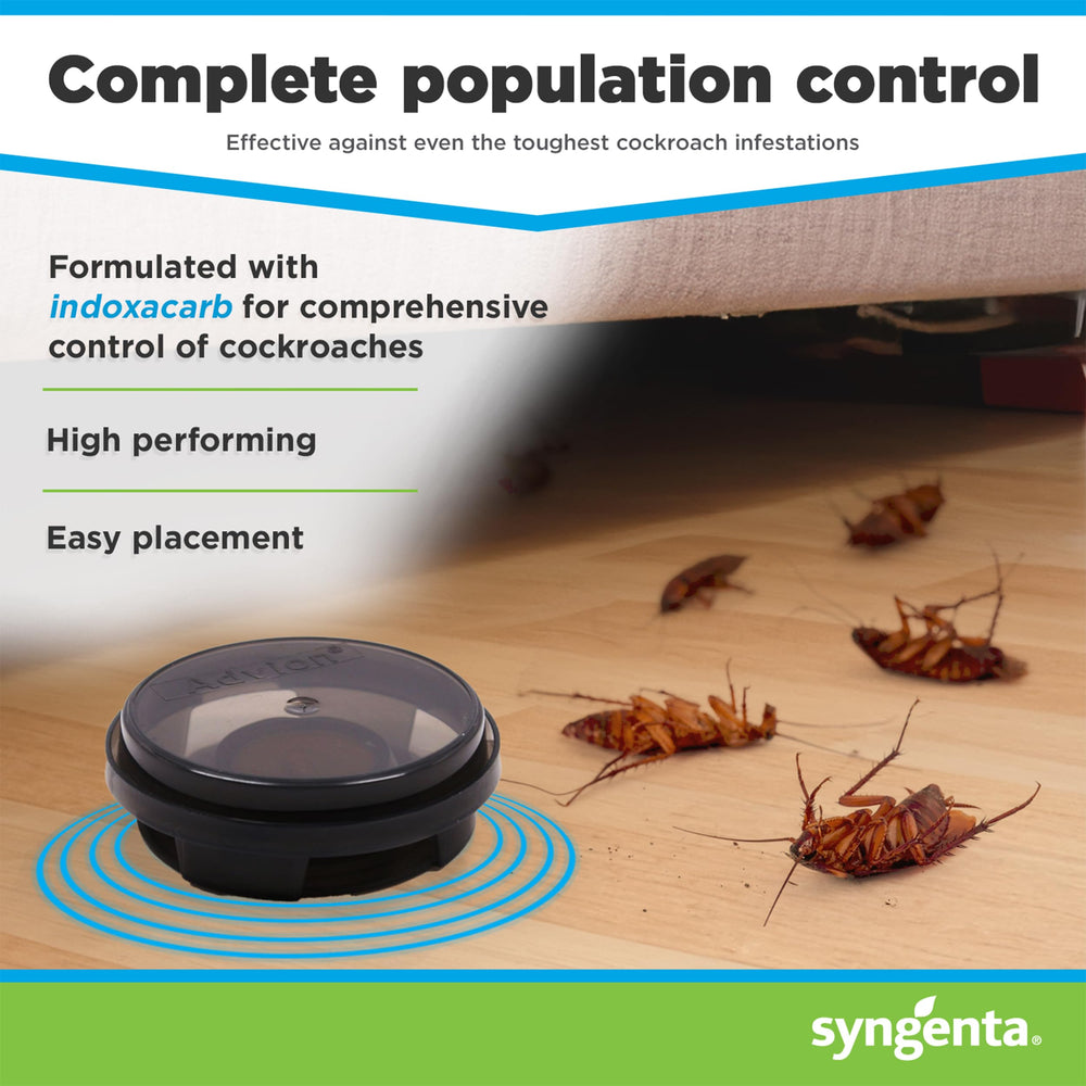 Close-up of Syngenta Advion cockroach bait station