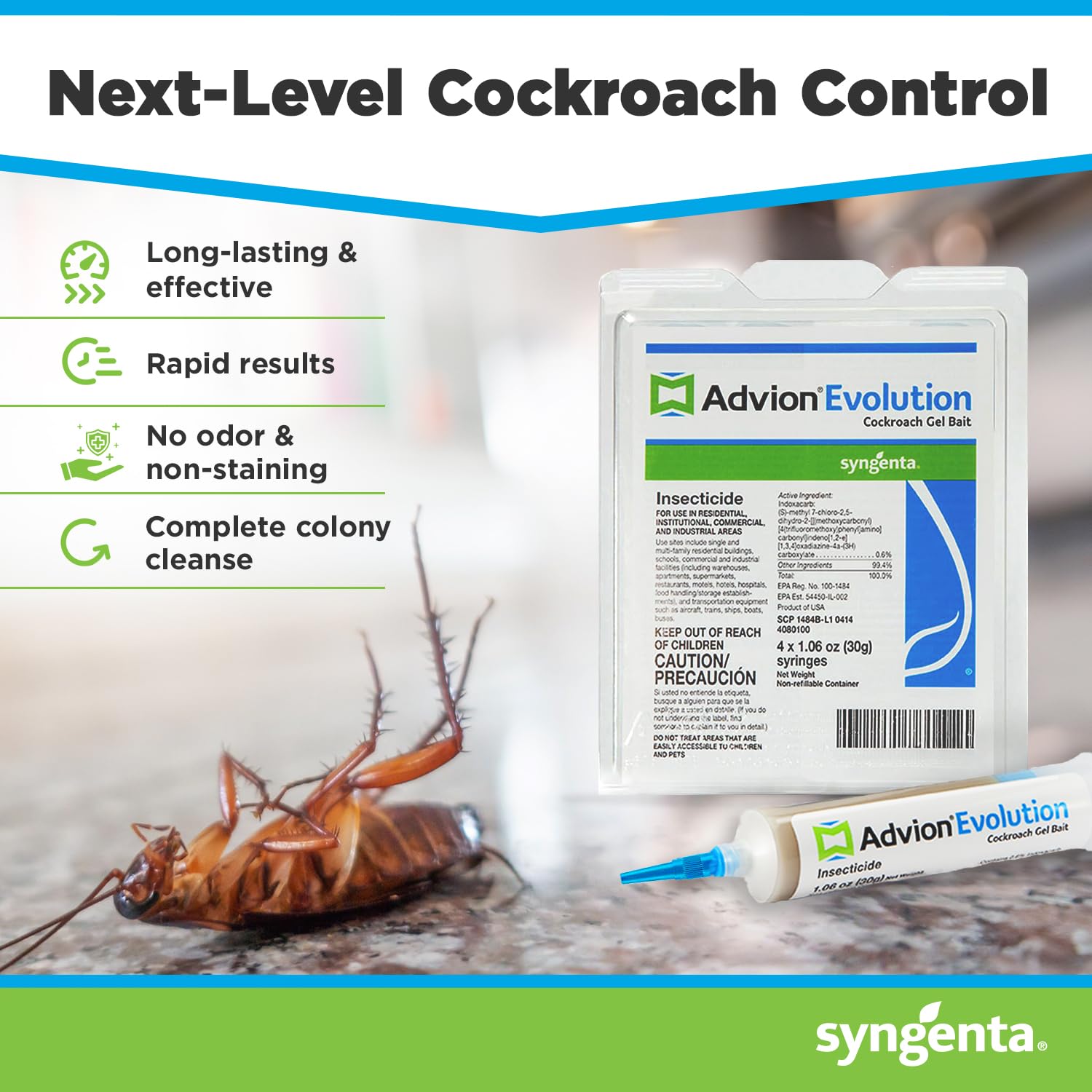 Close-up of Syngenta Cockroach Gel Bait tube