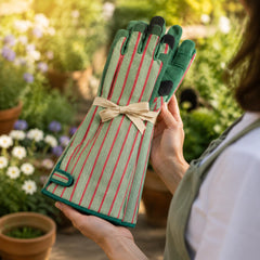 Close-up of synthetic leather palm of MSUPSAV Gardening Gloves