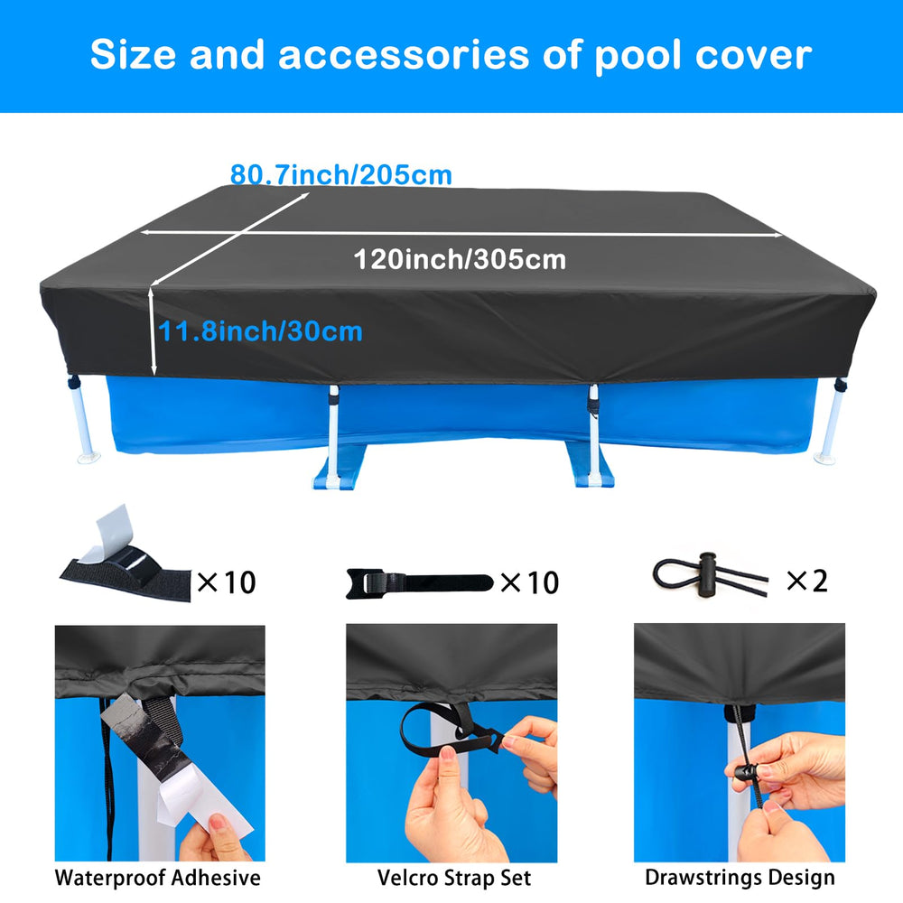 Close-up of SYPGIHNA pool cover showing fabric texture
