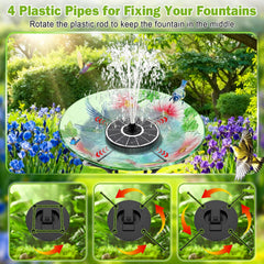 Close-up of SZMP Solar Fountain glass solar panel