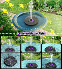 Close-up of SZMP Solar Fountain showing flower bud design