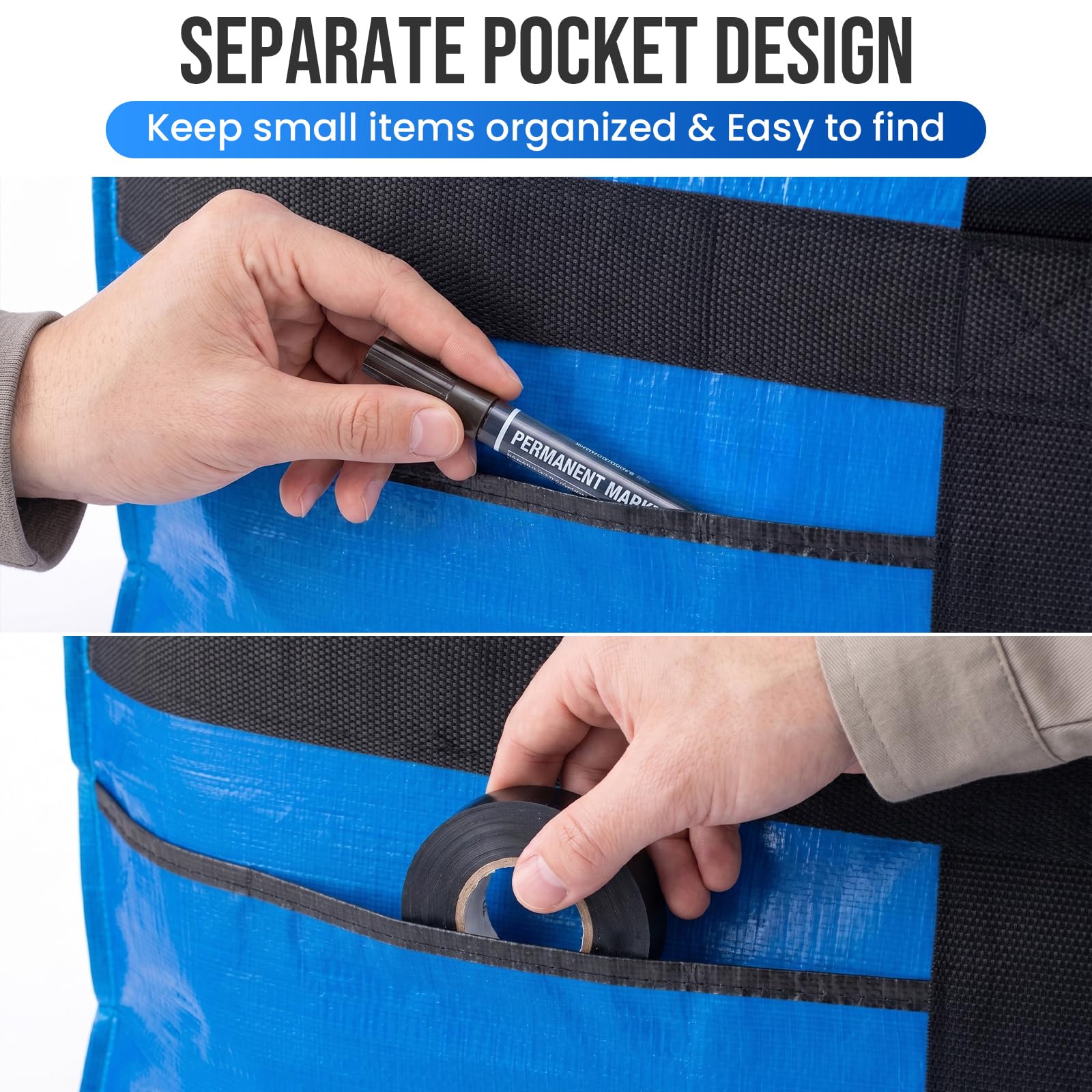 Close-up of TAILI XXL Storage Bag's reinforced handle
