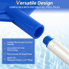 Close-up of Tavaleu Pool Skimmer Net's angled front lip