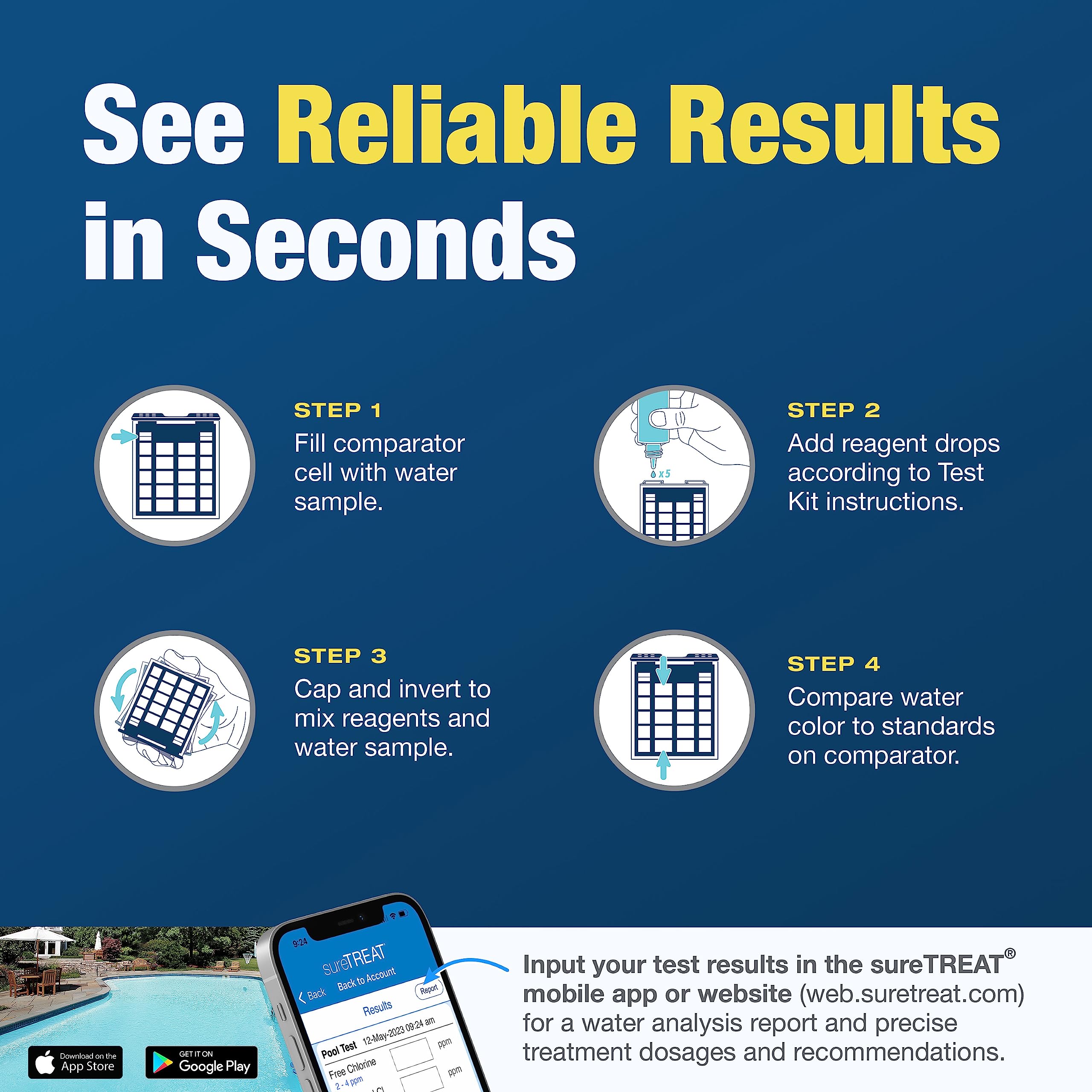Close-up of Taylor K-1004 DPD testing reagents