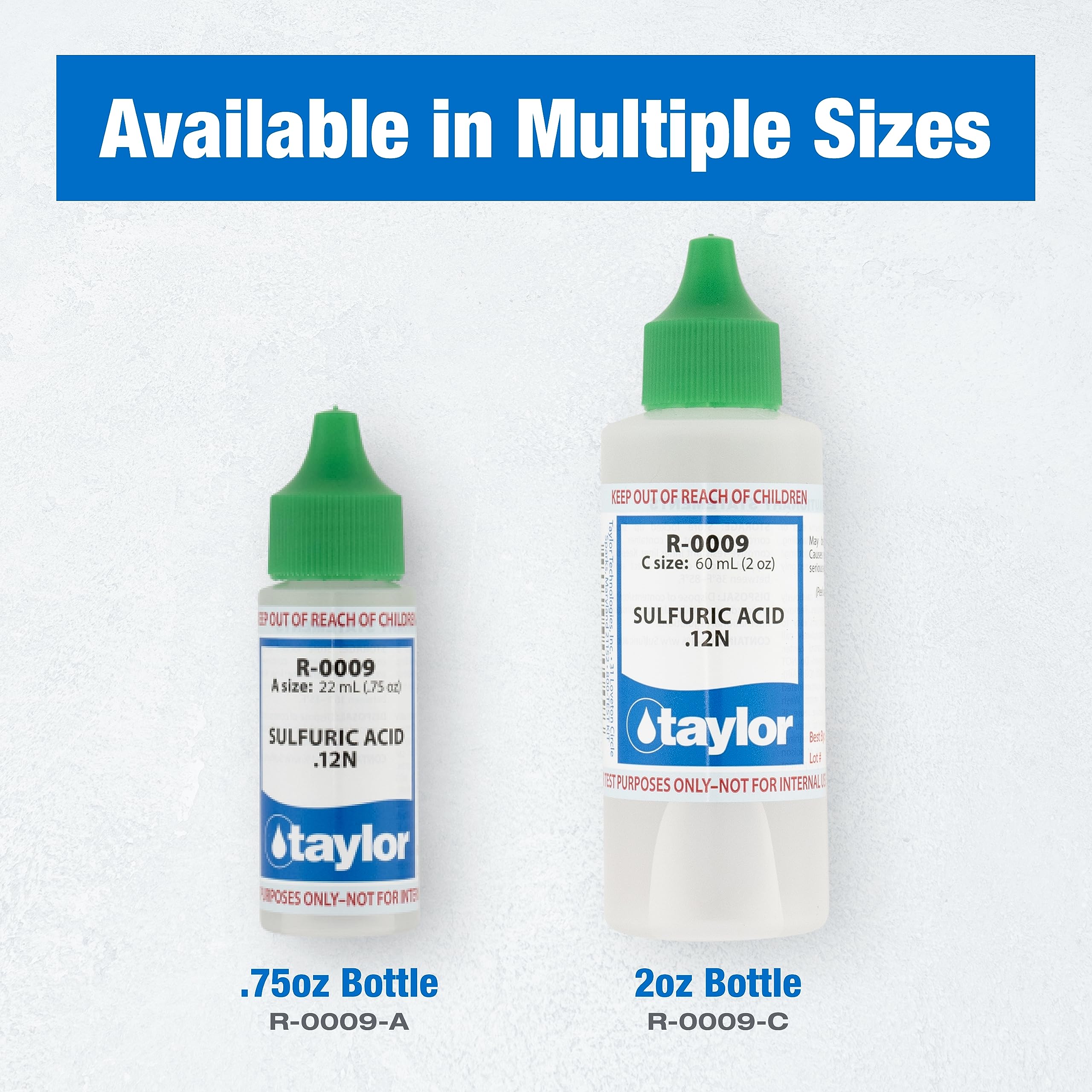 Close up of Taylor R-0009-A Sulfuric Acid 12N dropper