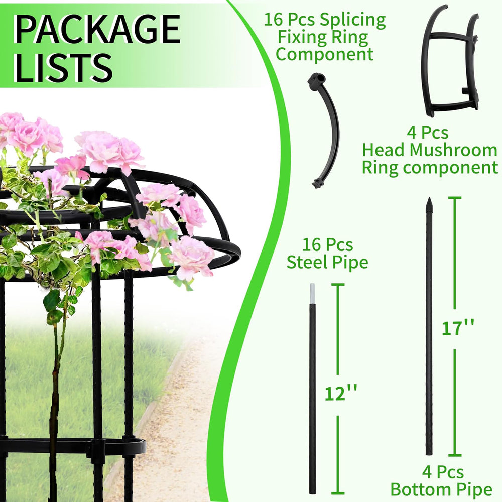 Close-up of TCBWFY 65-Inch Garden Trellis construction details