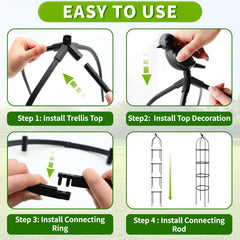 Close-up of TCBWFY trellis assembly without tools