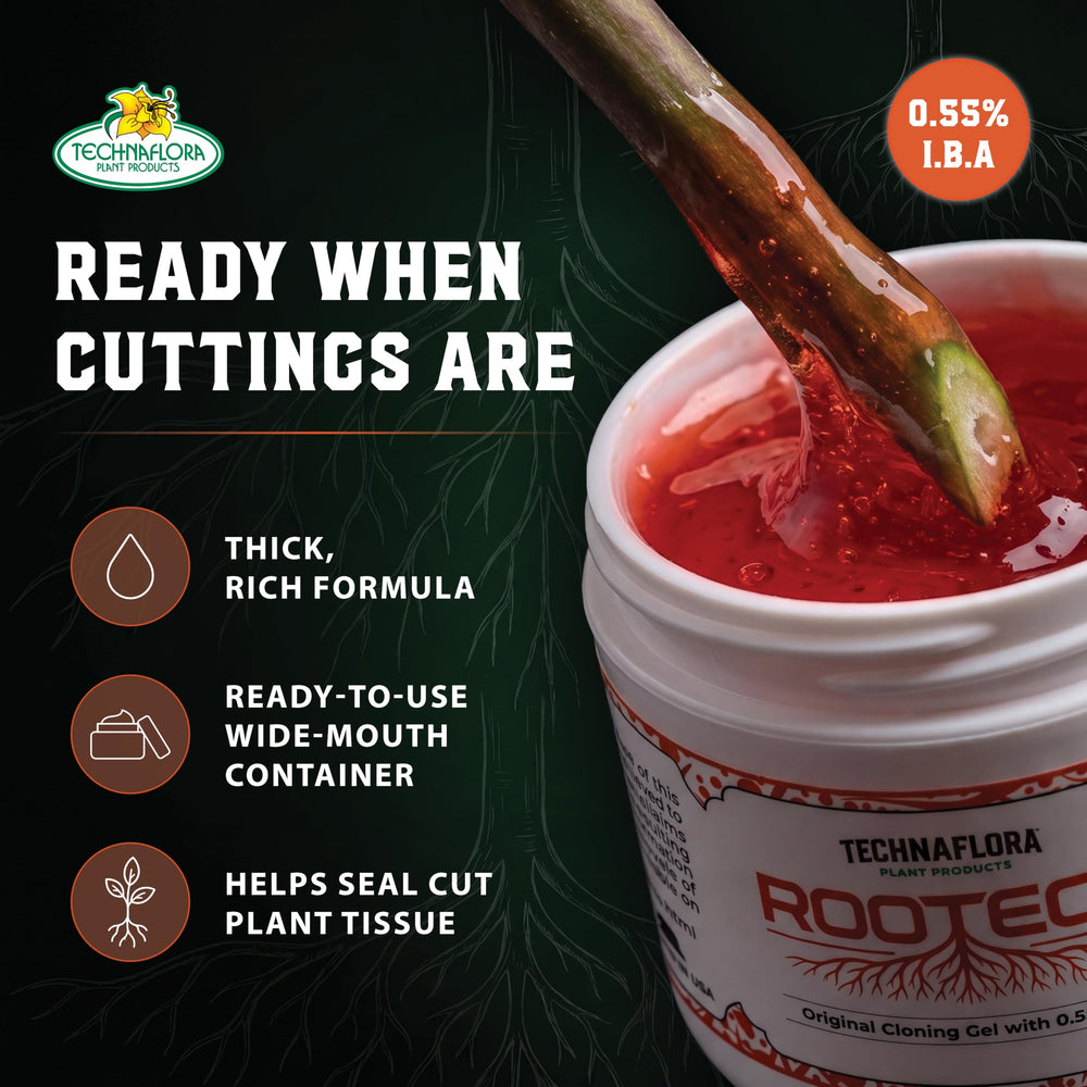 Close-up of Technaflora Rootech Cloning Gel application