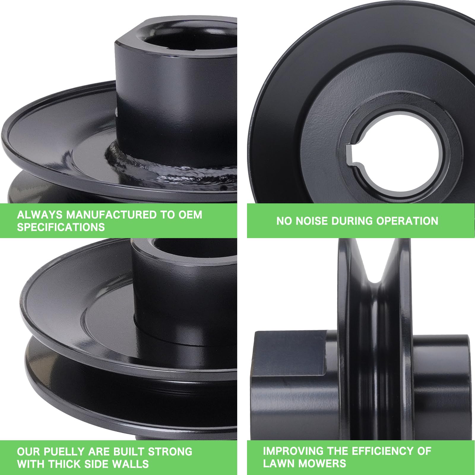 Close-up of TENGMUJX lawn mower pulley inner diameter