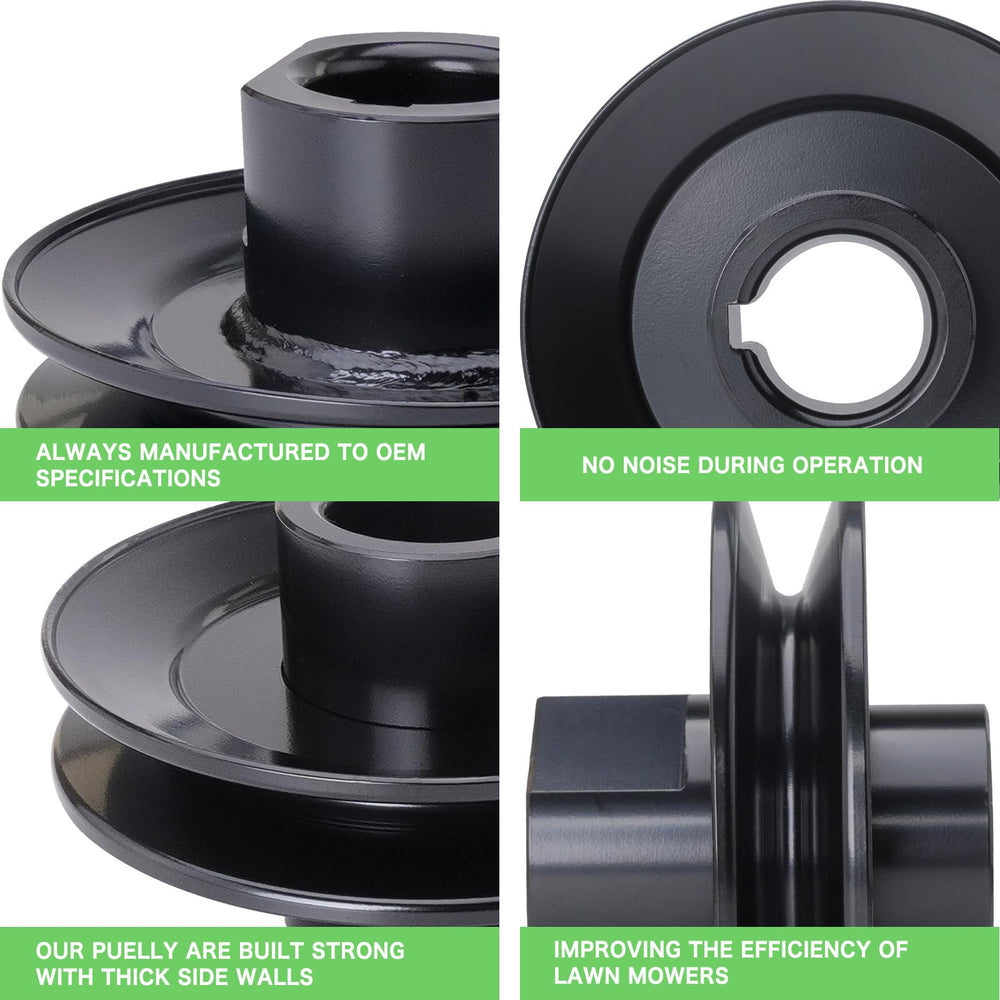 Close-up of TENGMUJX lawn mower pulley inner diameter