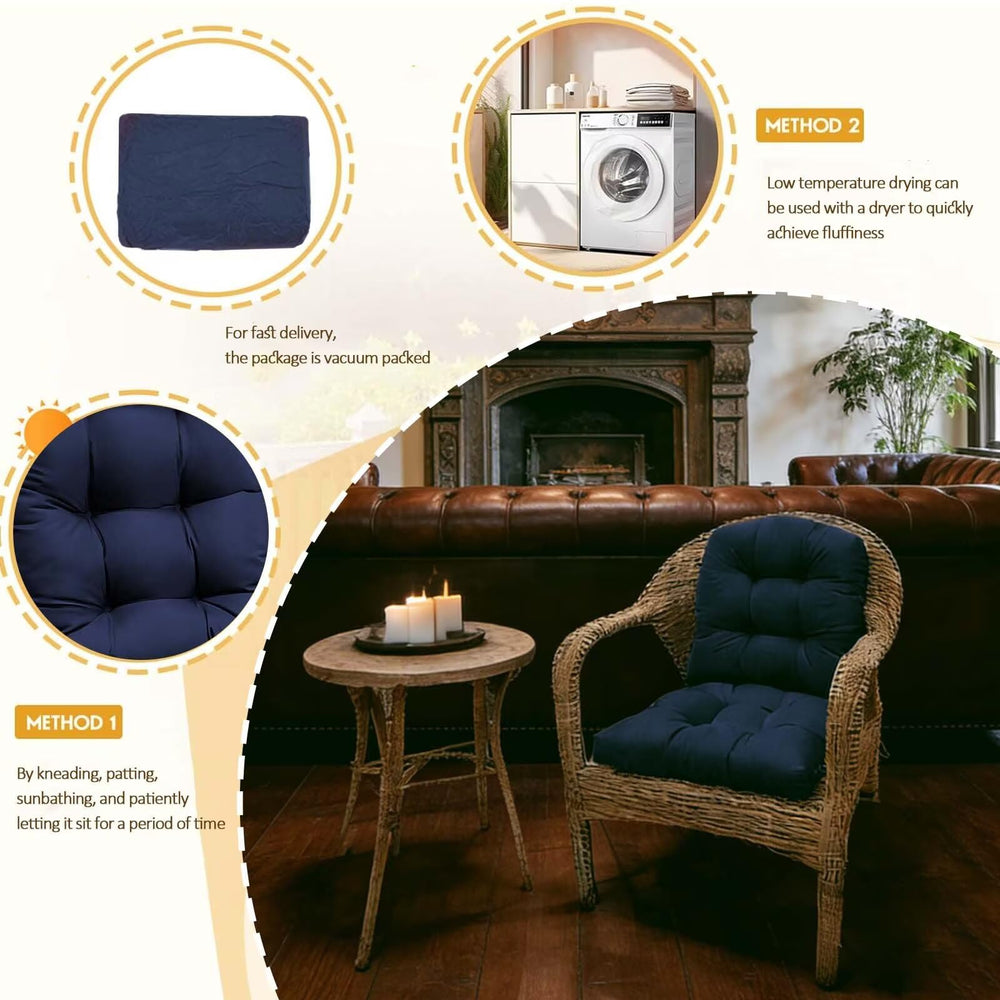 Close-up of TESICA Grey Green U-Shaped Chair Cushion tufting