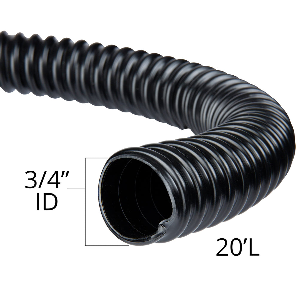 Close-up of Tetra Pond Tubing showing the corrugated texture