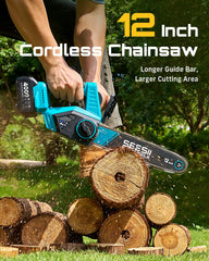 Close-up of the 1200W brushless motor on Seesii Chainsaw