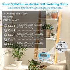 Close-up of the 3.07-inch display of the sainlogic Automatic Plant Waterer