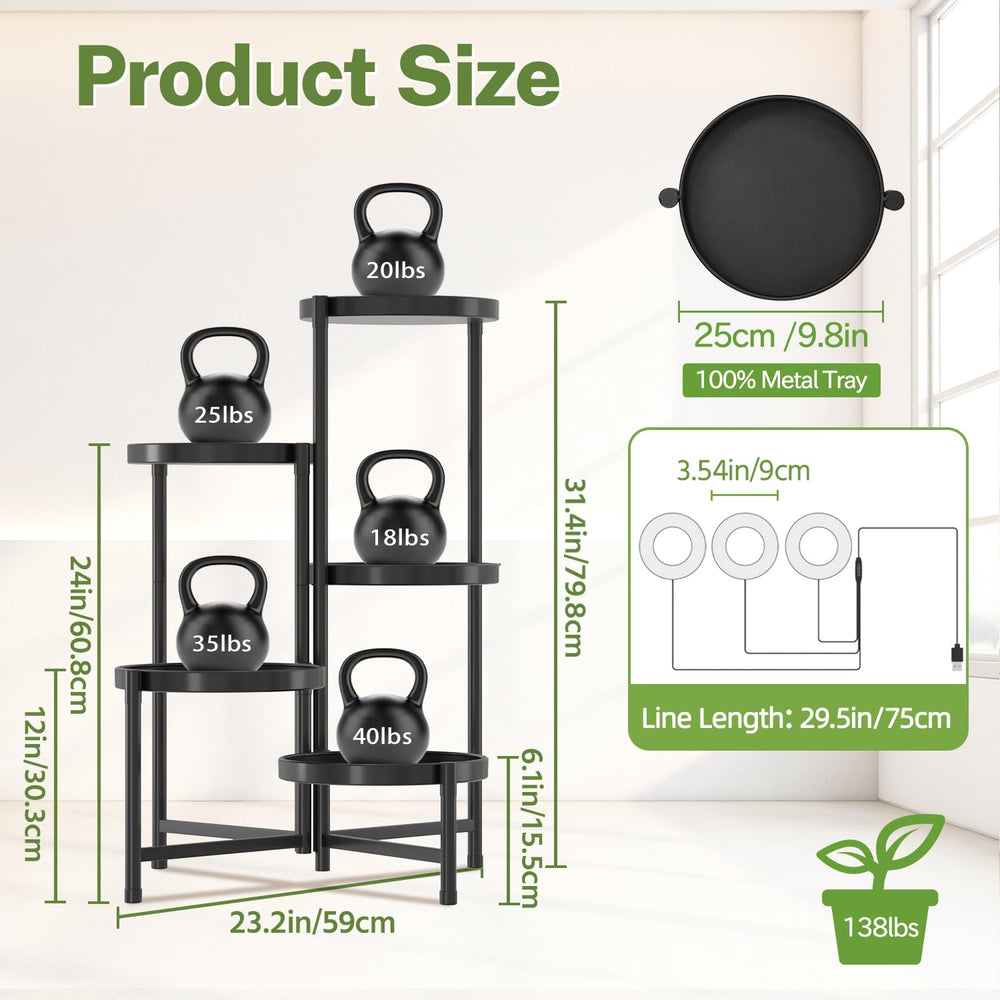 Close-up of the 9.8-inch tray on iDavosic.ly plant stand
