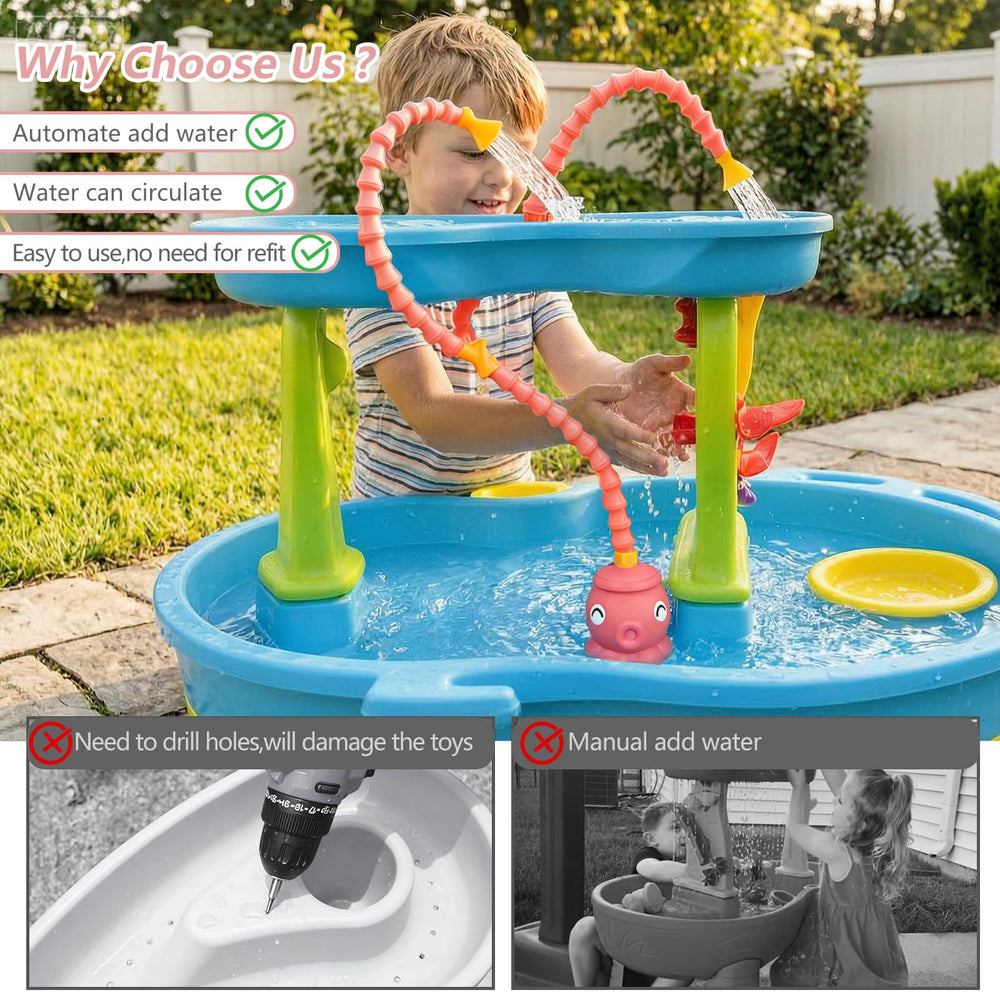 Close-up of the Aacabo Water Table Pump's suction cup base
