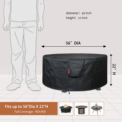 Close-up of the adjustable drawstring on SheeChung Fire Pit Cover