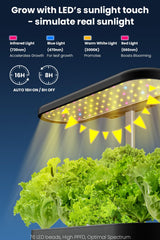 close-up of the adjustable lamp post on inbloom Hydroponics Kit