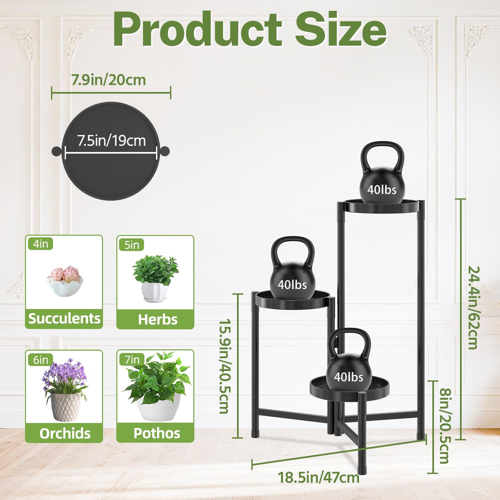 Close-up of the adjustable legs on iDavosic.ly Plant Stand