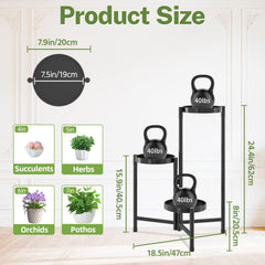 Close-up of the adjustable legs on iDavosic.ly Plant Stand