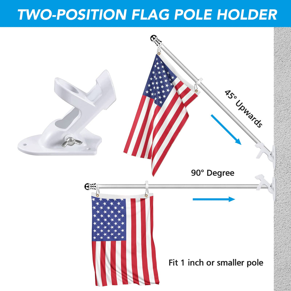 Close-up of the adjustable stainless steel screw on HOOPLE Flag Pole Holder