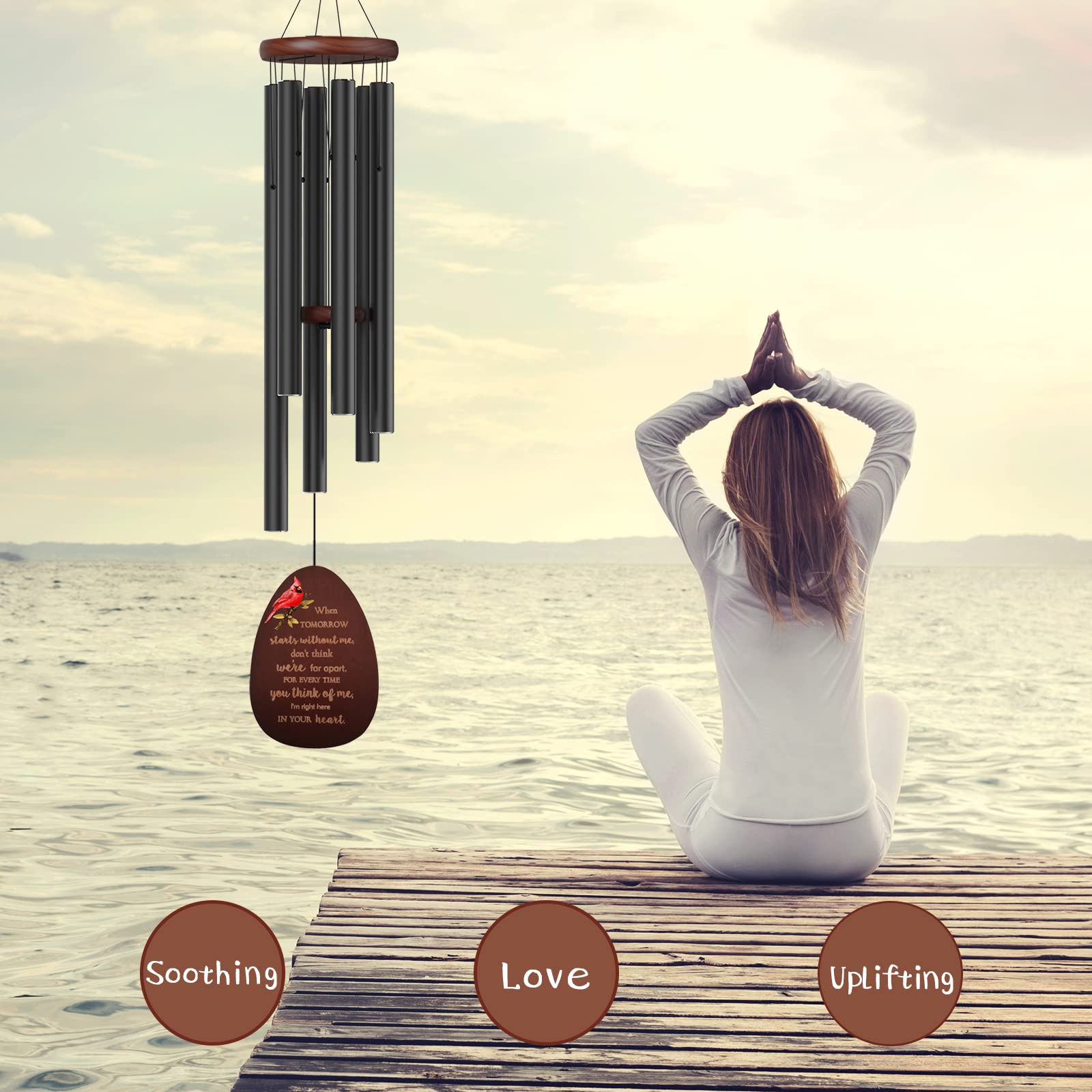 Close-up of the adjustable striker on Suntimber wind chimes