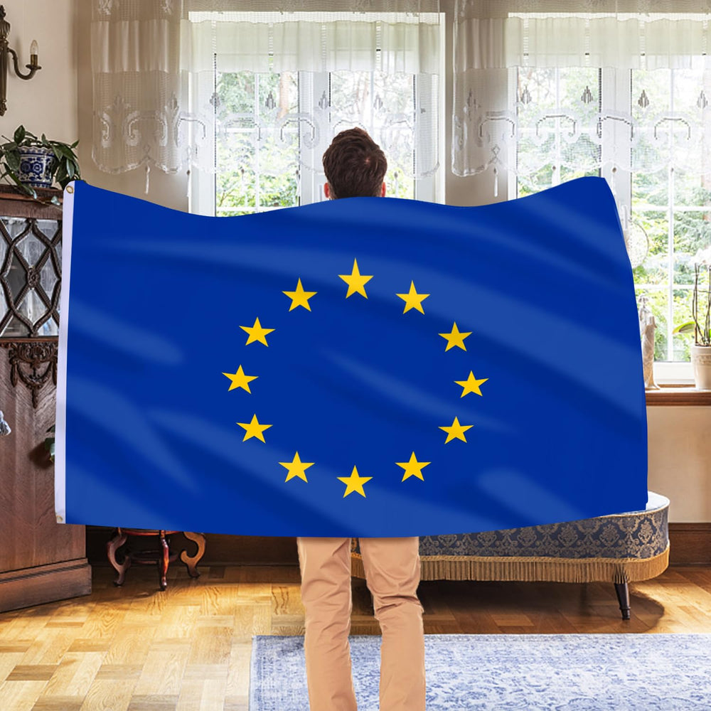 Close-up of the AhfuLife EU Flag's printing detail