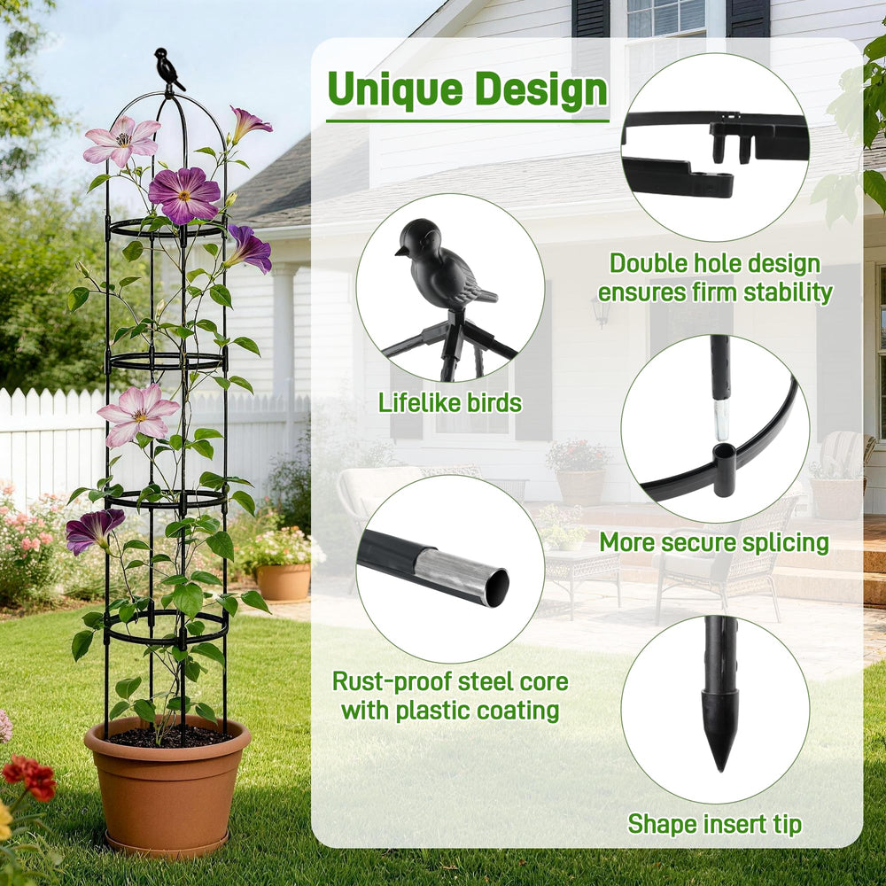 Close-up of the Anothera Garden Trellis assembly details