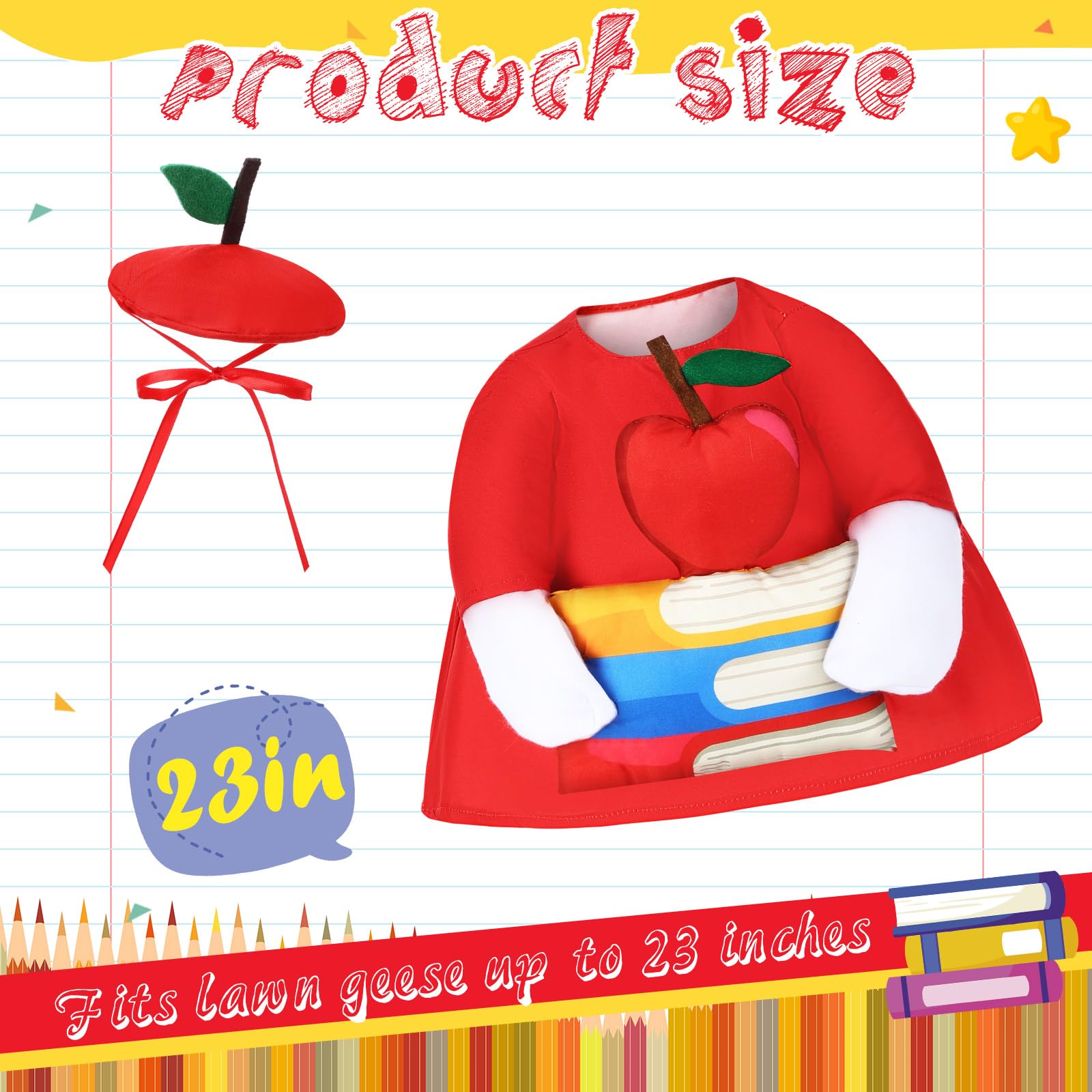Close-up of the apple hat from the Sunnymove Goose Outfit