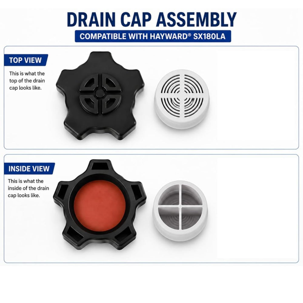Close-up of the AppliaFit Drain Cap Assembly showing material texture