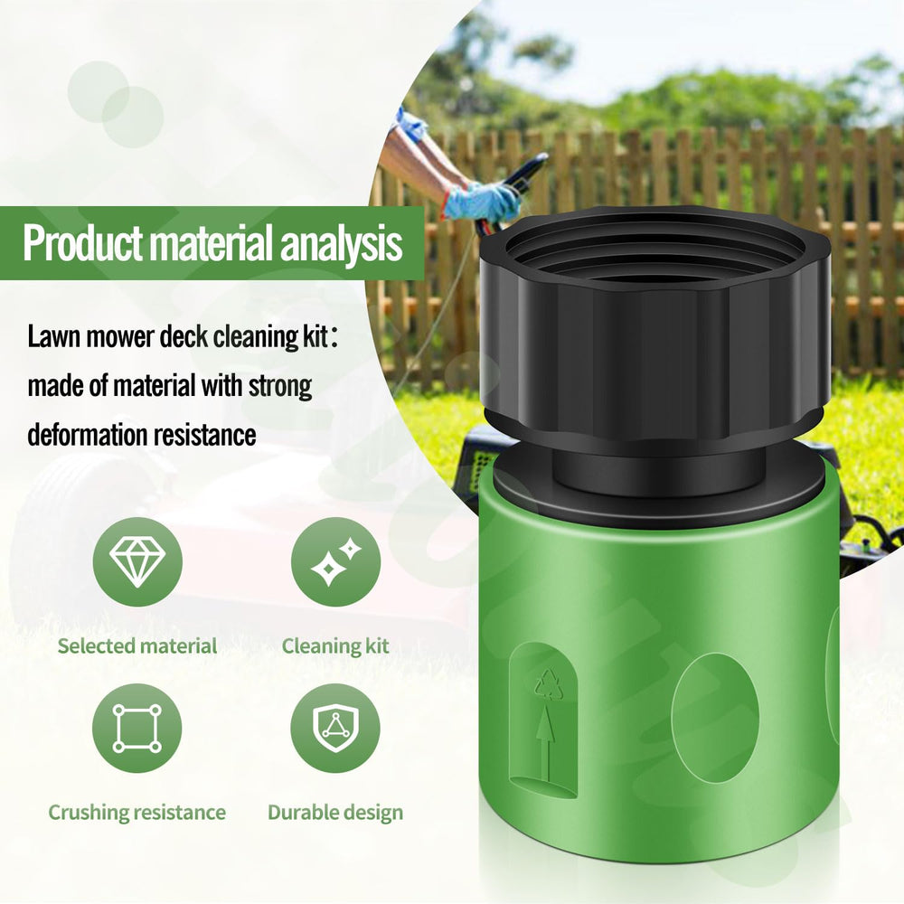 Close-up of the attachment process for the Haiouus Deck Wash Kit