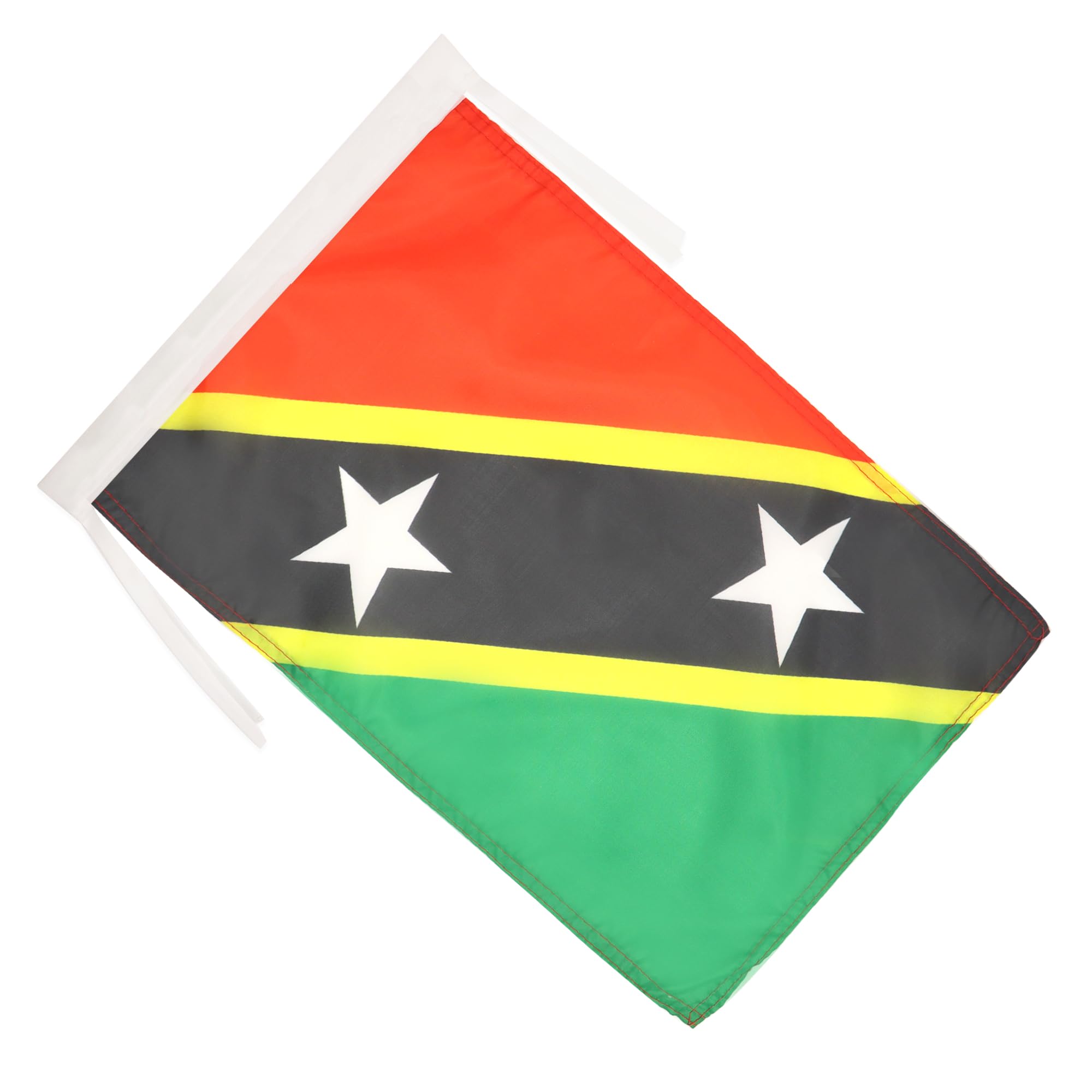 Close-up of the AZ FLAG Saint Kitts and Nevis Flag showing reinforced edges