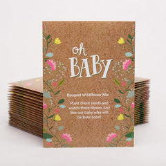 Close-up of the Baby Boy themed seed packet