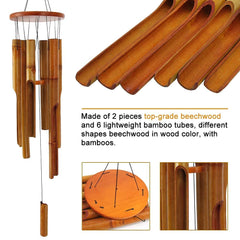 Close-up of the bamboo tubes of ASTARIN wind chimes