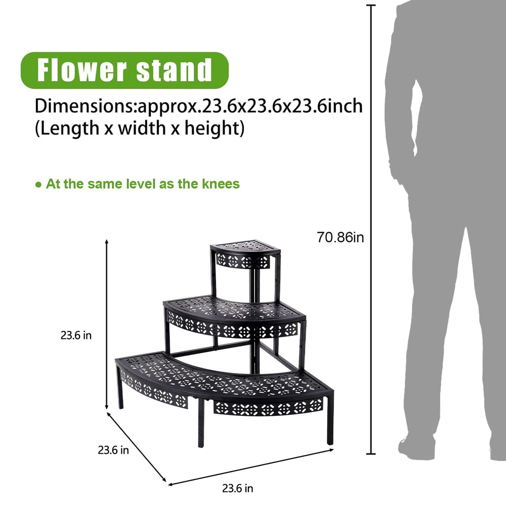 Close-up of the black metal construction of aboxoo plant stand