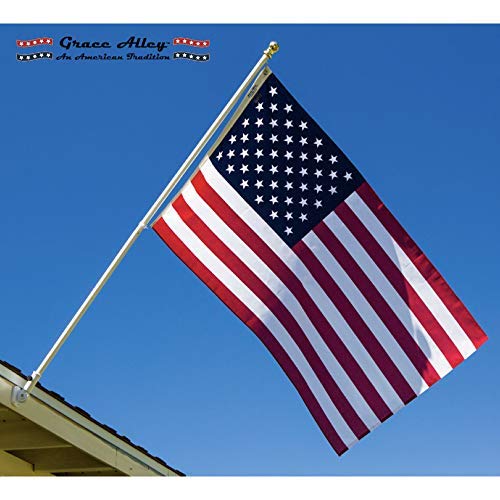 Close-up of the brass grommets on the Grace Alley American Flag