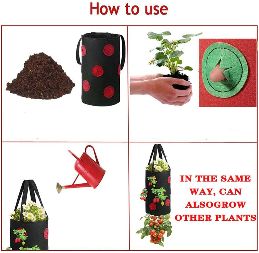 Close-up of the breathable felt material of the planter