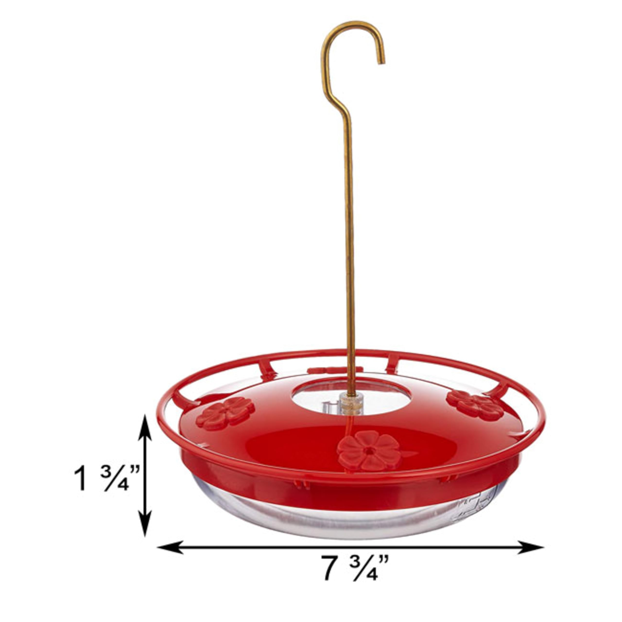 Close-up of the bright red cover of Aspects HummZinger feeder