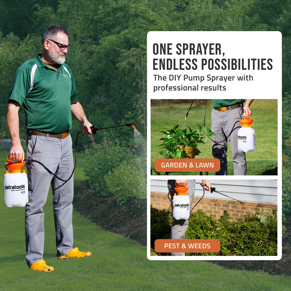 Close-up of the built-in pressure release valve on the sprayer