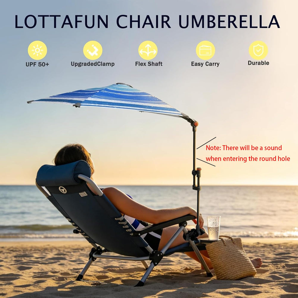 Close-up of the clamp on LOTTAFUN Beach Umbrella