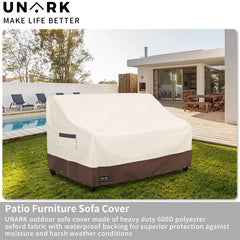 Close-up of the click-close straps on UNARK Sofa Cover