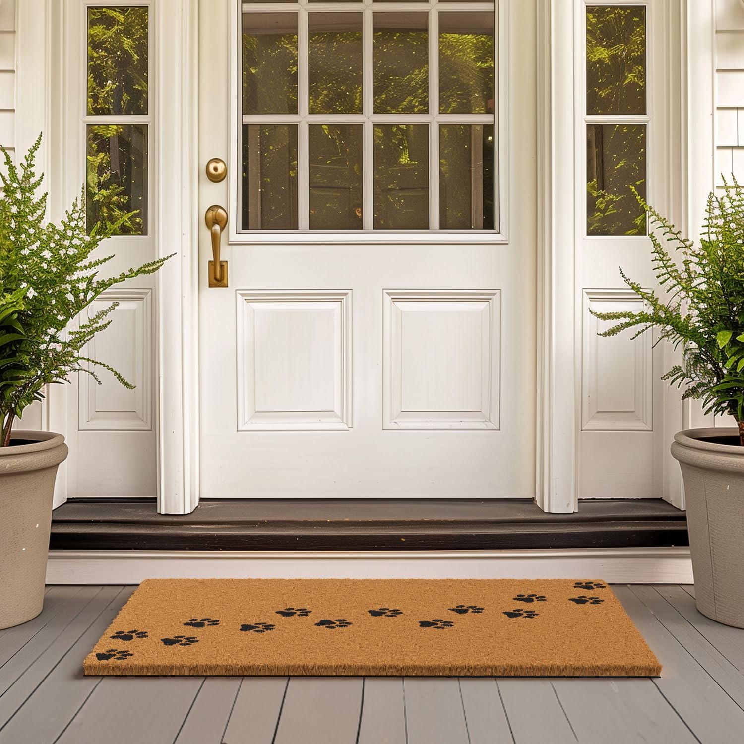 Close-up of the coir material of Barnyard Designs doormat